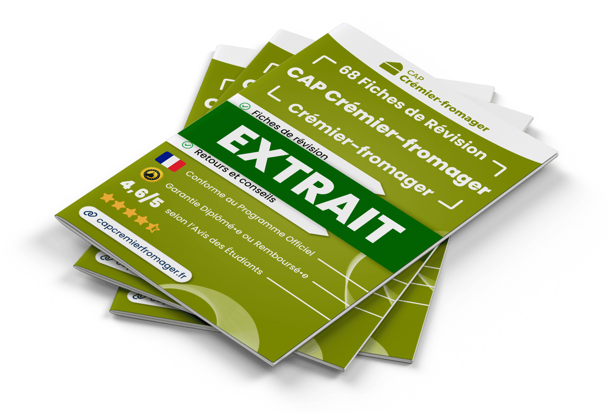 Extrait Fiches Révision gratuites CAP Crémier-fromager